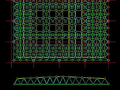 山西鋼結(jié)構(gòu)網(wǎng)架上下弦示意圖